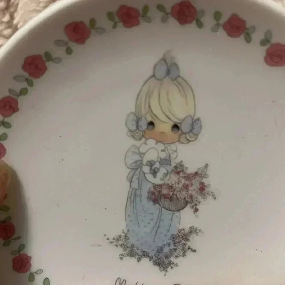 Precious Moments Miniature Mini Plate 1989 Mothers Day Vintage - Picture 4 of 4